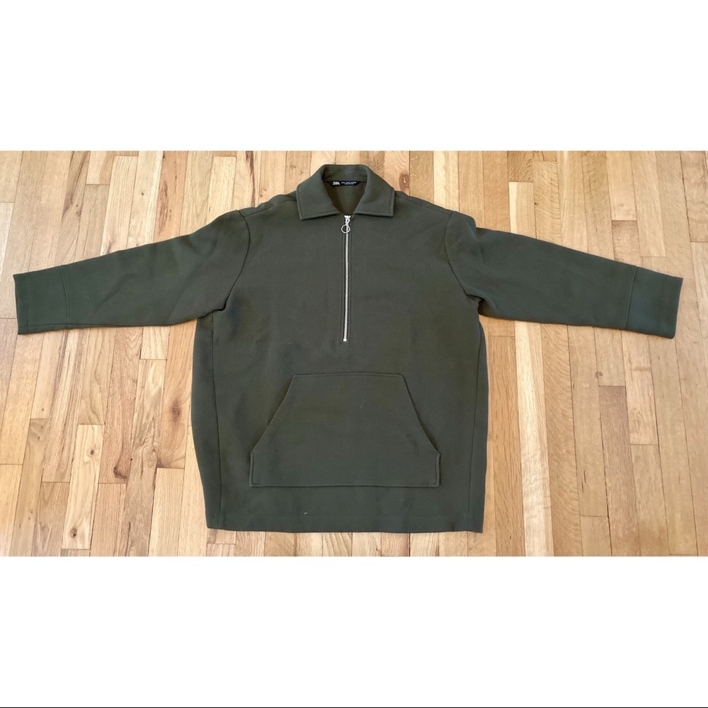 Zara oversized dark green sweater